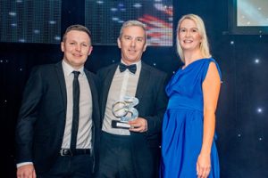 Our Managing Director Tony Smith and Business Manager Owen Smith, receive their award from Emma Swan