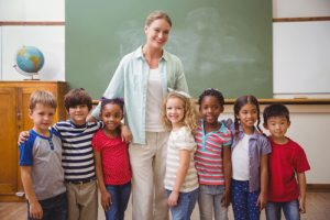 teacher with group of children