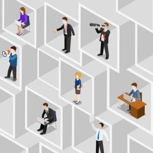 56931531 - flat 3d isometric business people professional diversity web infographic concept vector. different professions businessman businesswoman square room slot wall. secretary pa manager bookkeeper etc.