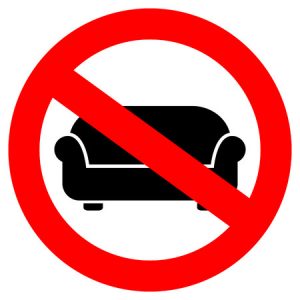 no sofa sign