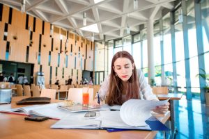 girl studying