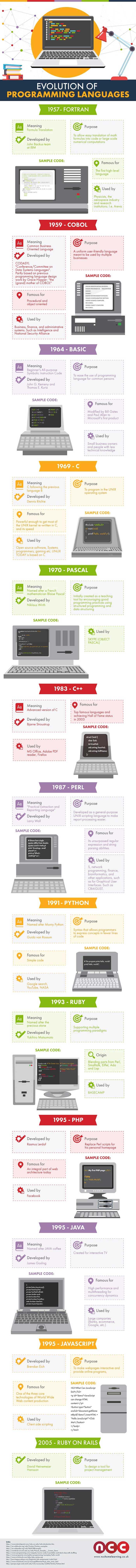 Evolution Of Programming Languages Infographic