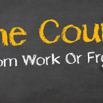 the words online courses and study from work or home written in chalk against a blank board