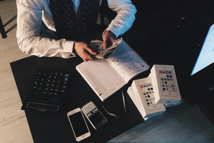 an accountant keeping accounts for a business