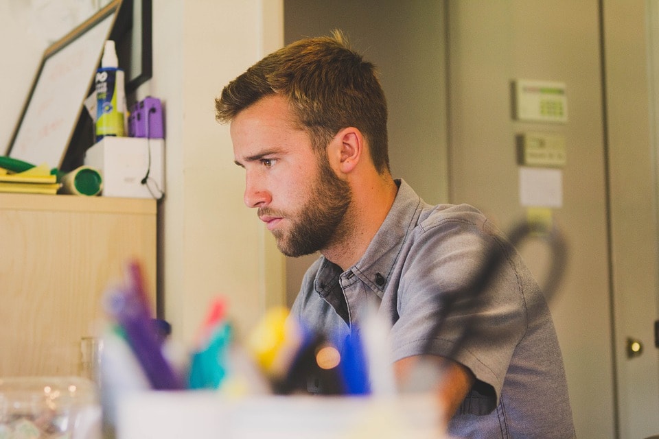 Man Working At A Desk