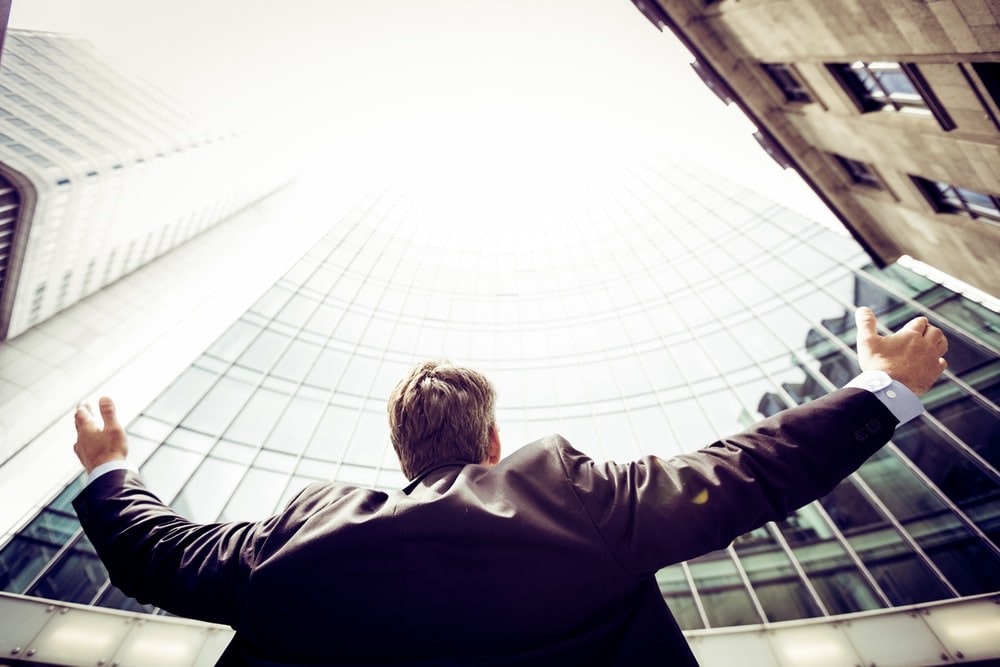 man in suit making a career change from the office