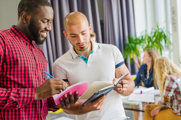 man signing up to become a social worker